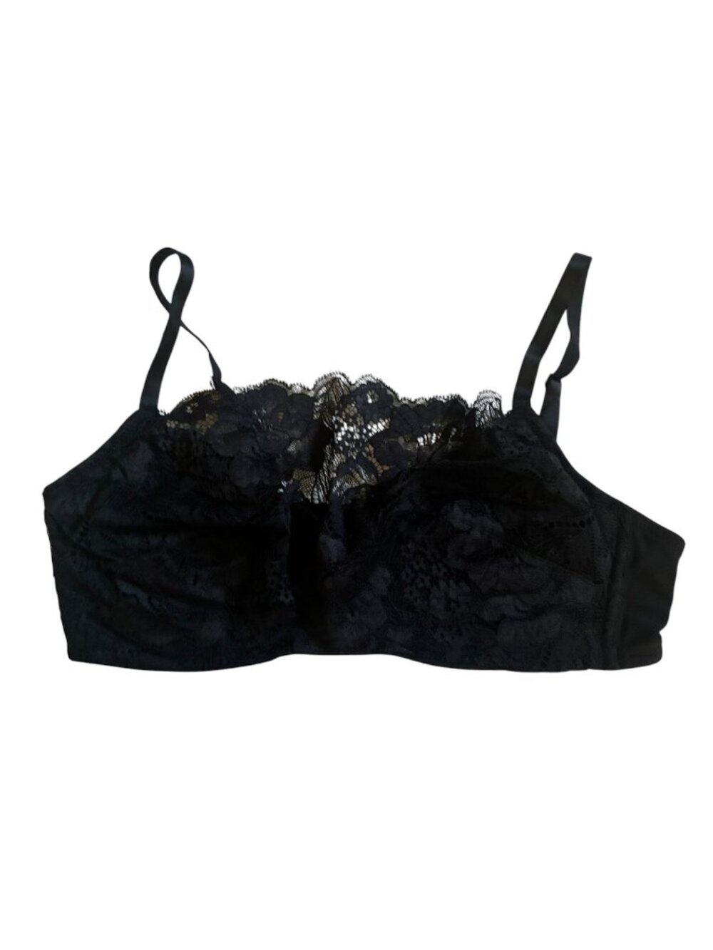 Lace Black Underwire Bra By Soma Size 38D Adjustable Straps Lace Trim - Picture 6 of 11